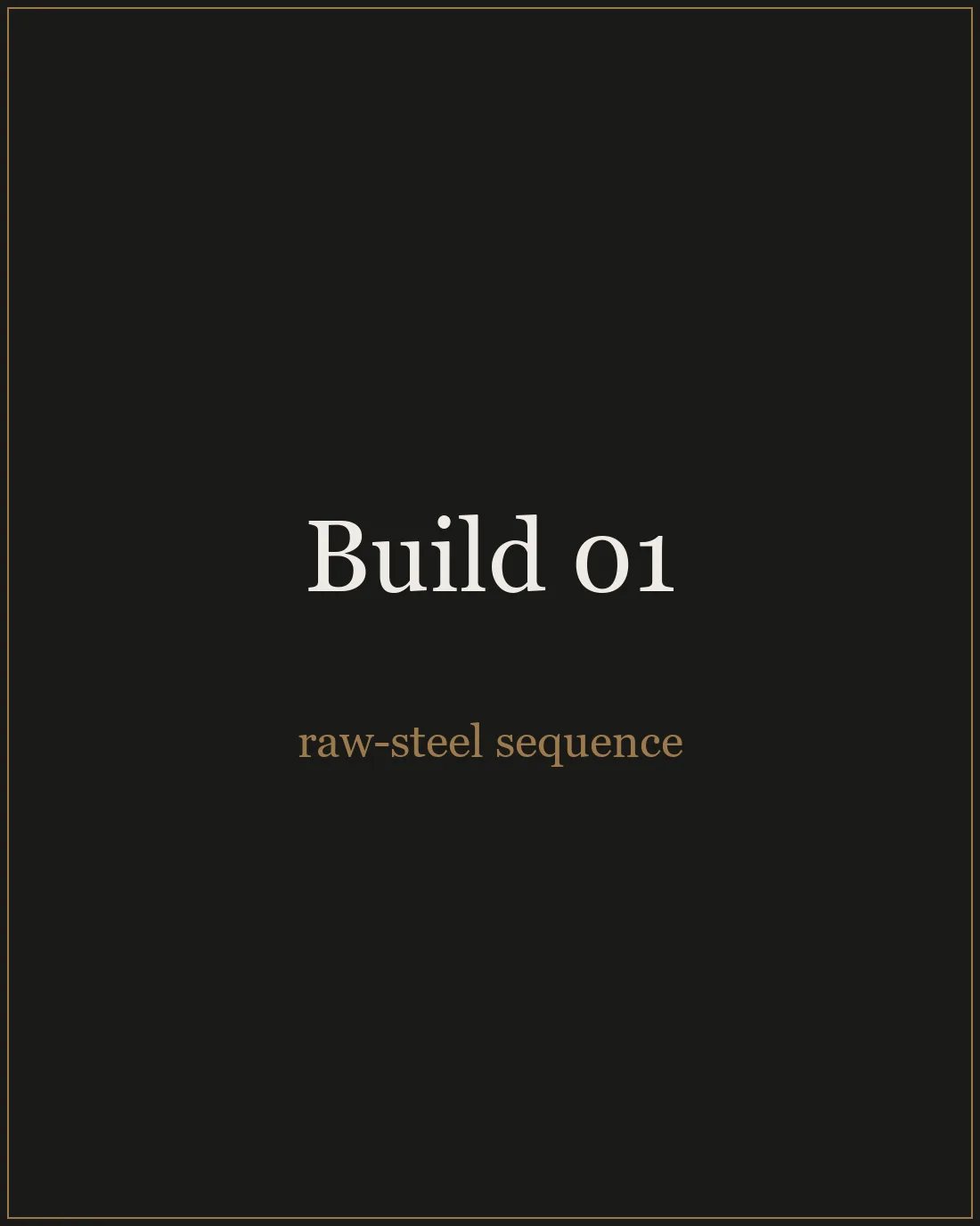 Raw square steel tube sections laid out at the start of the build.